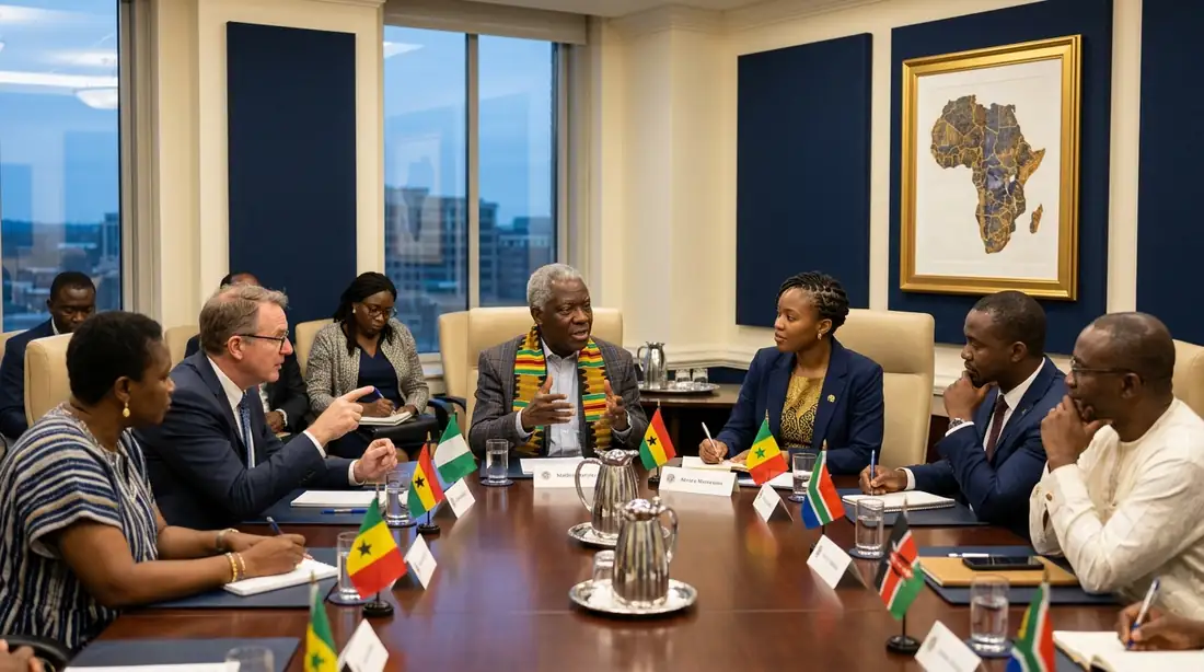 Délégation africaine en réunion diplomatique